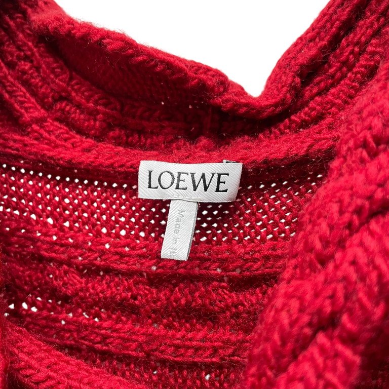 LOEWE 21SS ノースリーブフリンジケーブルロングニットベスト LOOK35 LOOK36 トップス アウター ジョナサンアンダーソン J.W. ANDERSON ロエベ メンズ