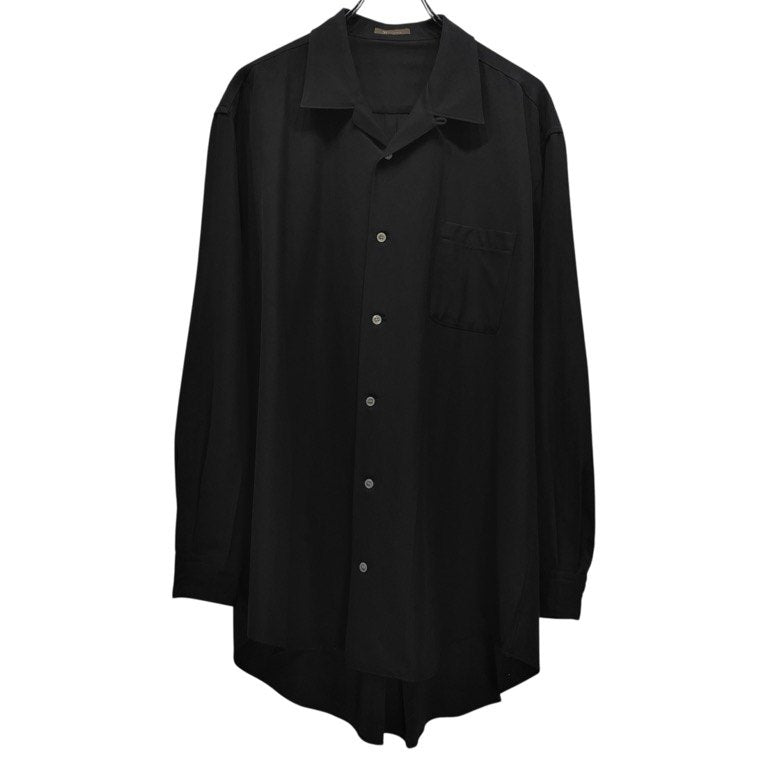 Y's for men ウールタキシードクロスオープンカラーオーバーサイズシャツ ブラウス トップス 開襟 Archive 90s ビッグシルエット Yohji Yamamoto Pour Homme ヨウジヤマモトプールオム ワイズフォーメン メンズ
