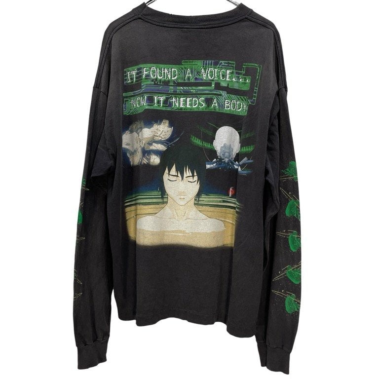 SAINT MICHAEL SM-YS1-0000-C33 GS_LS TEE GITS BLACK GHOST IN THE SHELL 攻殻機動隊コラボレーションプリントTシャツ カットソー Tee T-shirt 定価51,700円 SAINT Mxxxxxx セントマイケル メンズ