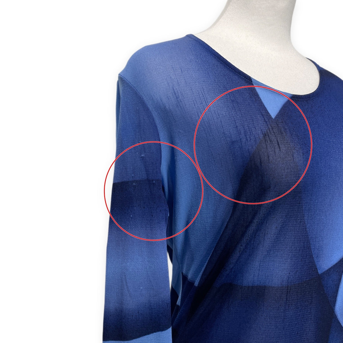 ISSEY MIYAKE 12SS シアートップス  カットソー Tシャツ シースルー プリント 長袖 イッセイミヤケ レディース