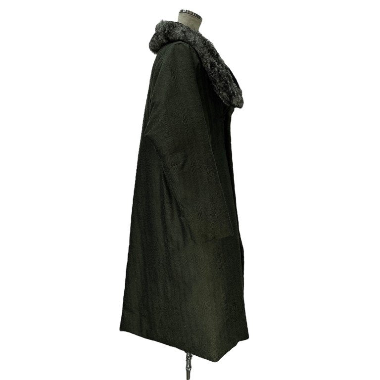 ISSEY MIYAKE 14AW フェイクファーカラーハイネックロングダウンコート Archive ジャケット ブルゾン アウター イッセイミヤケ レディース