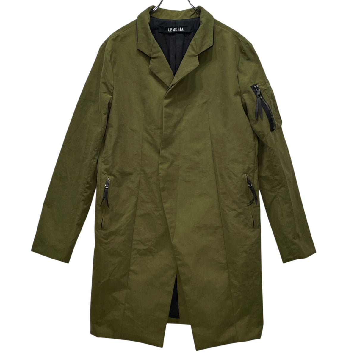 LEMURIA CLASSIC BOMBER COAT SALT SHRINKAGE GRUNGE CLOTH 塩縮加工クラシックボンバーコート ロングジャケット ブルゾン アウター レムリア メンズ