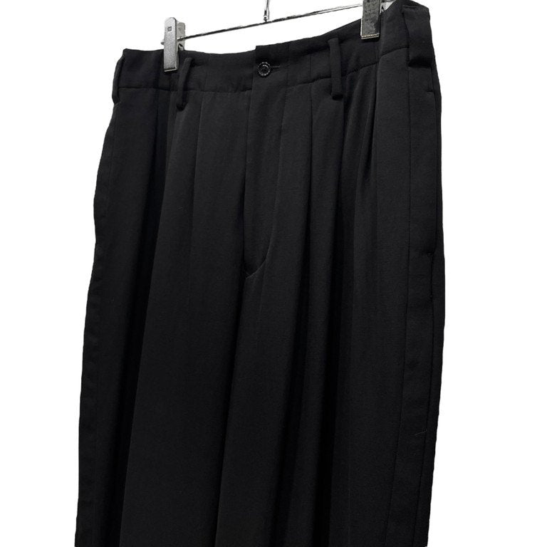 Yohji Yamamoto Pour Homme 16AW ウールドスキン3タック脇テープワイドパンツ サイドライン 側章 スラックス トラウザーズ Archive ヨウジヤマモトプールオム メンズ