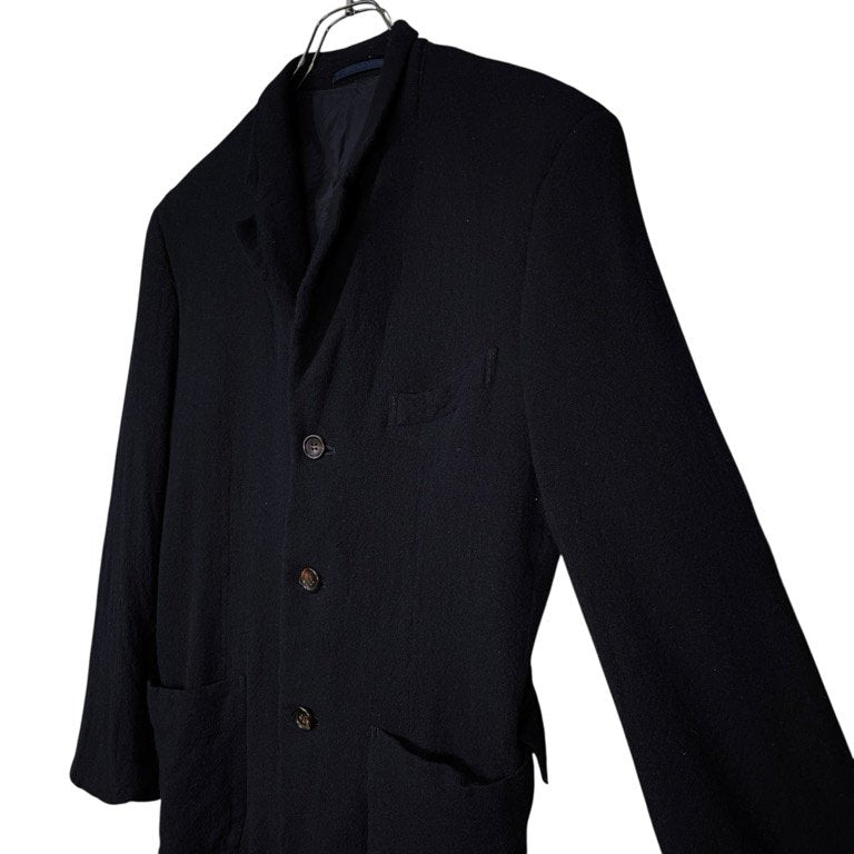 COMME des GARCONS HOMME PLUS ウールナイロンガーゼ5ポケットナローラペル3Bテーラードジャケット ブレザー Archive 90s 初期 ブルゾン コート アウター コムデギャルソンオムプリュス メンズ