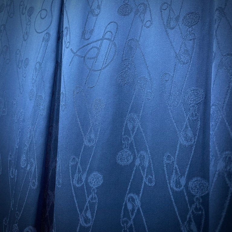 Vivienne Westwood 24AW VW SHIRT DRESS 安全ピンストライプレーヨンスーパーロングシャツワンピース コート 刺繍 トップス ブラウス アウター Archive IMPORT コレクションライン ヴィヴィアンウエストウッド メンズ レディース