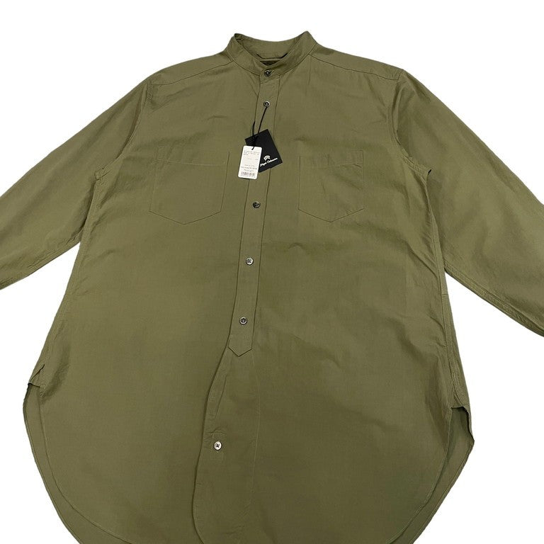 Nigel Cabourn 21SS STAND COLLAR SHIRT -HIGH DENSITY COTTON TWILL コットンツイルスタンドカラーグランパシャツ 新品 タグ付 長袖シャツ バックギャザー ナイジェルケーボン メンズ