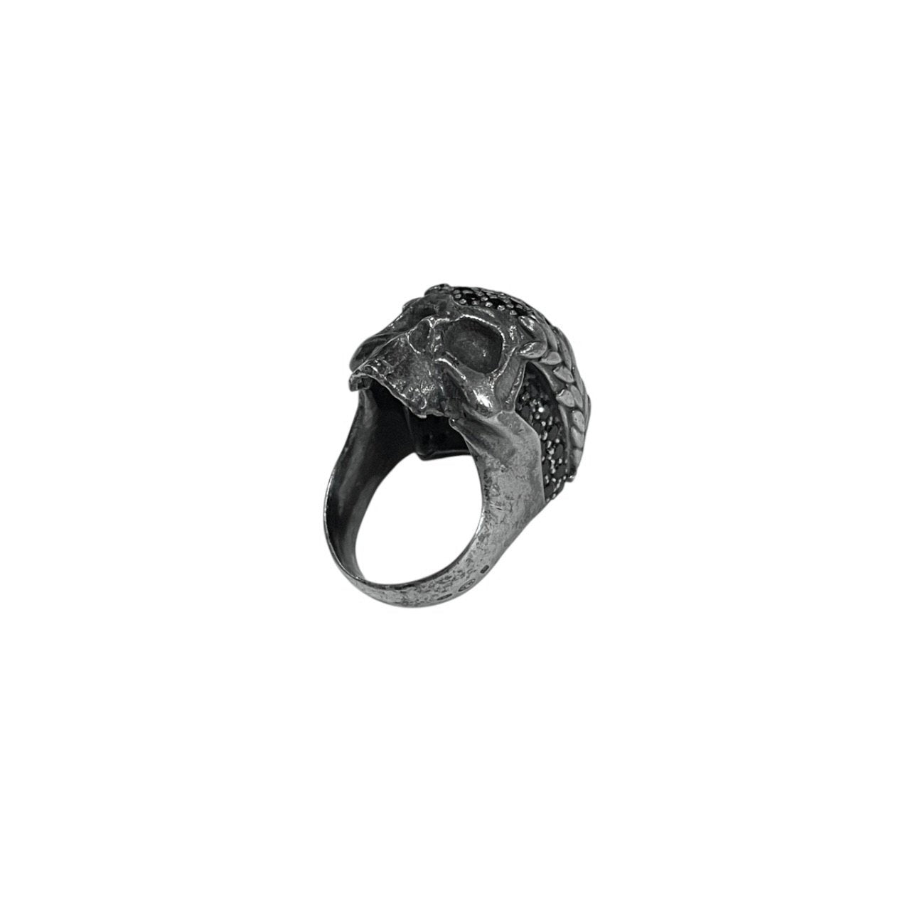 Vivienne Westwood 16AW NEW SKULL RING スワロフスキー装飾ニュースカルリング 骸骨 ドクロ 指輪 アクセサリー シルバー 925 約16号 定価77,760円 ヴィヴィアンウエストウッド メンズ レディース ユニセックス