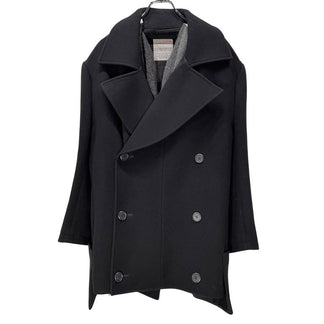 Yohji Yamamoto Femme 05AW ストールカラーカットアウトウールダブルブレストコート Archive ジャケット ブルゾン アウター Pコート スカーフ マフラー ヨウジヤマモトファム レディース