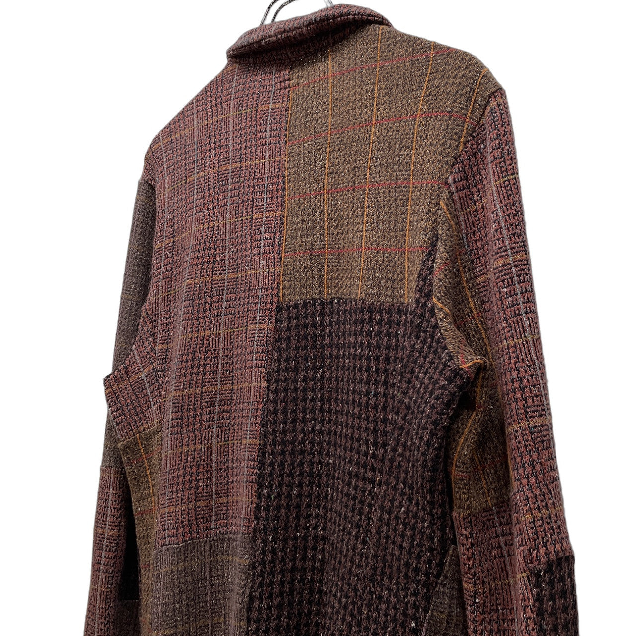 KAPITAL 13SS リネン混コットンウールホーボージャケット チェック 千鳥 パッチワーク Archive ブルゾン コート アウター キャピタル メンズ レディース ユニセックス