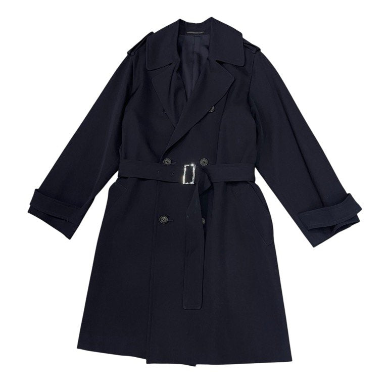 Y's ウールギャバジンベルテッドロングコート Archive 90s ジャケット ブルゾン アウター Yohji Yamamoto Femme ヨウジヤマモトファム ワイズ レディース