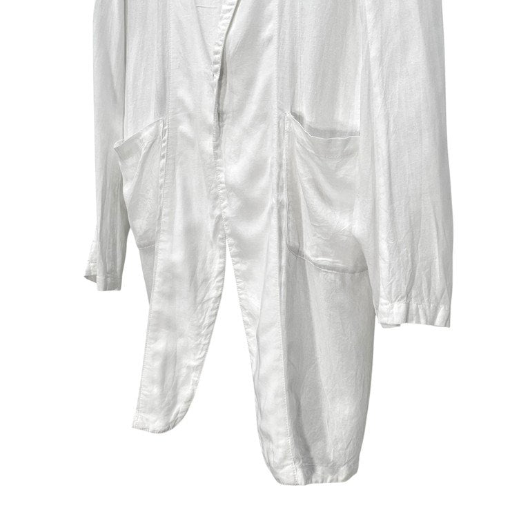 nude:masahikomaruyama ライナージャケット レーヨンリネンガーゼロングフロントスナップボタンジャケット コート ライトアウター ヌード マサヒコマルヤマ