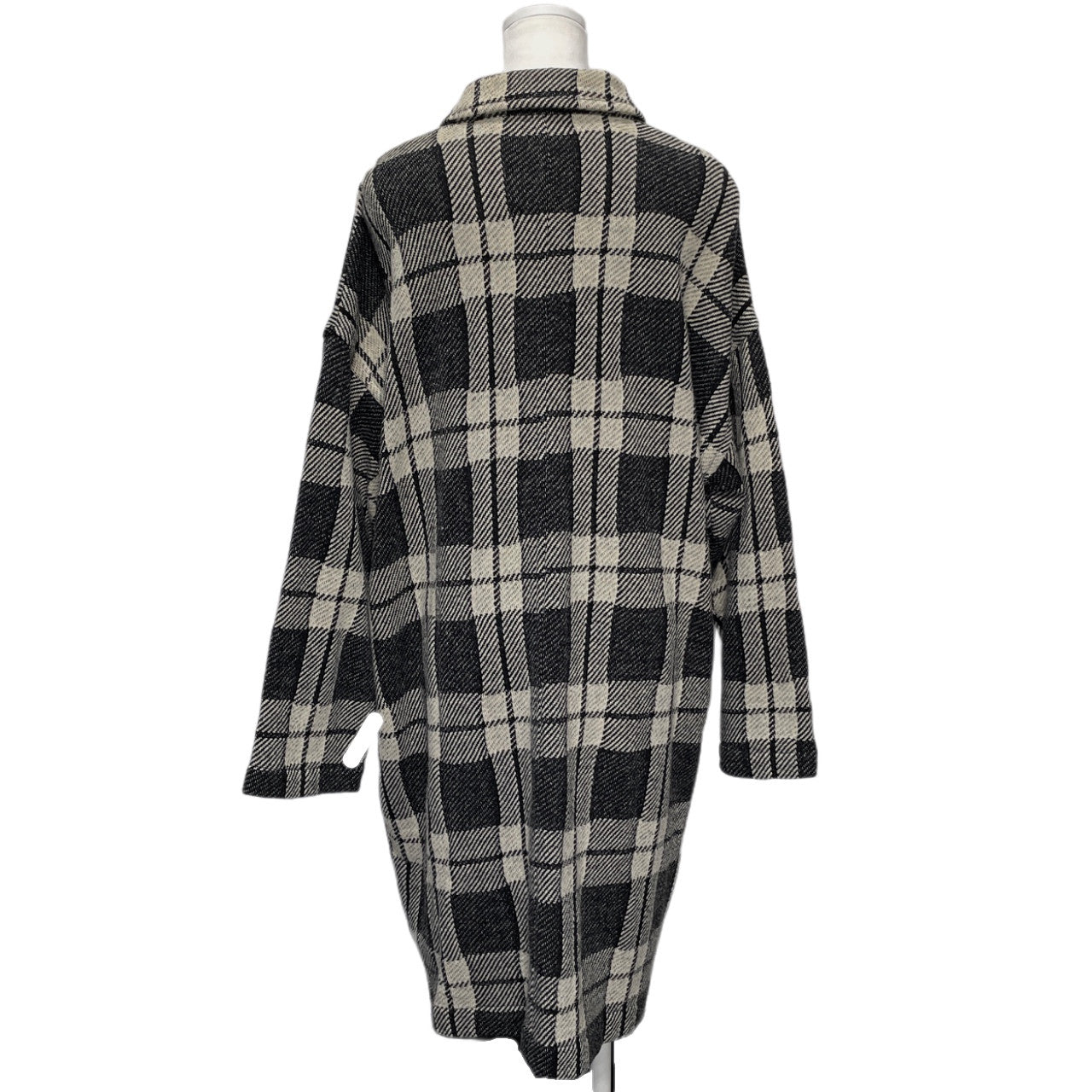 tricot COMME des GARCONS ウールチェックロングコート Archive 80s 初期 本人期 ジャケット ブルゾン アウター トリコ コムデギャルソン レディース