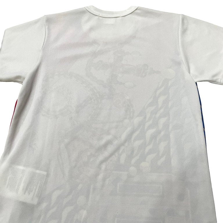 COMME des GARCONS 19SS スカーフ柄プリントポリエステルカットソー Tシャツ Tee T-shirt トップス The Beauty of Unfinish 未完成が持つ美しさ コムデギャルソン レディース