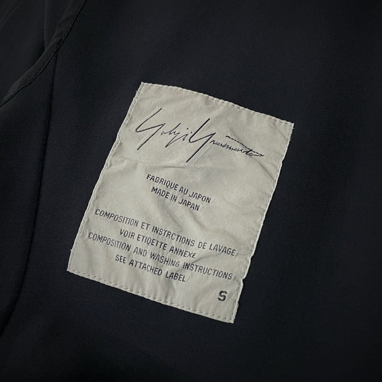 Yohji Yamamoto Femme 92SS ストレッチナイロンボタンレスロングコート Archive 90s ジャケット ブルゾン アウター ヨウジヤマモトファム レディース