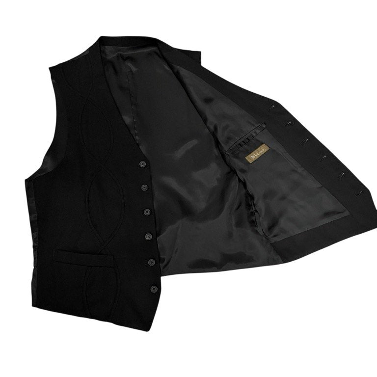 Y's for men ウールギャバジンパイピング装飾ベスト ノースリーブ トップス アウター ジャケット Archive 90s Yohji Yamamoto Pour Homme ヨウジヤマモトプールオム ワイズフォーメン メンズ