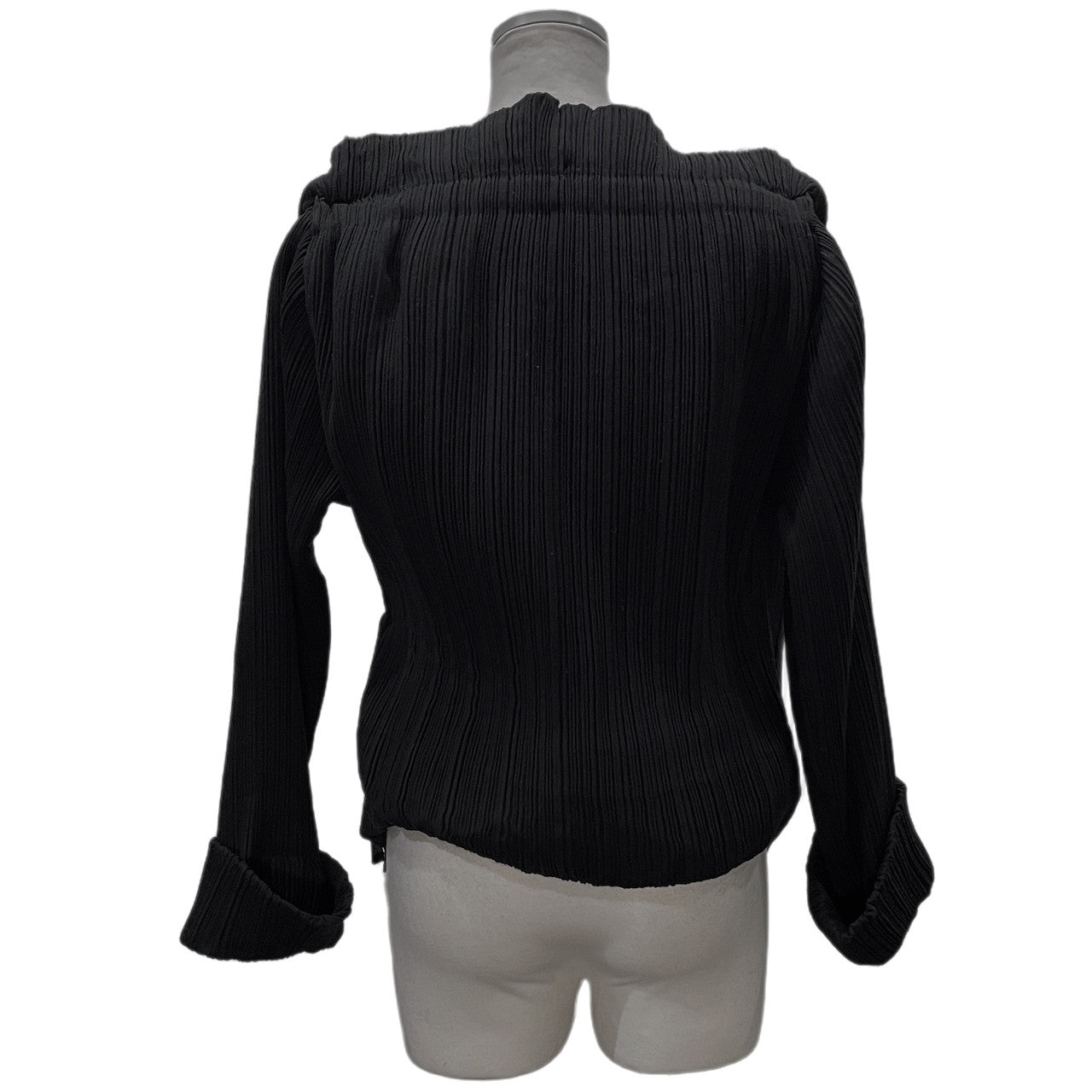 ISSEY MIYAKE ポリエステルウールプリーツカシュクールジャケット ブルゾン コート アウター Archive イッセイミヤケ レディース