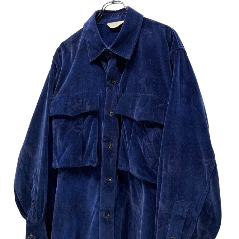 JieDa 20AW VELVET OVER SHIRT ベルベットオーバーサイズシャツ ブラウス トップス ジャケット 定価41,800円 ジエダ メンズ