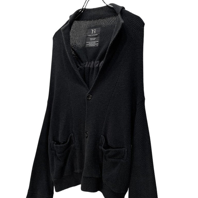 Y's ワッフルコットンバックドローコードシャーリングジャケット カーディガン トップス アウター Yohji Yamamoto Femme ワイズ ヨウジヤマモトファム レディース