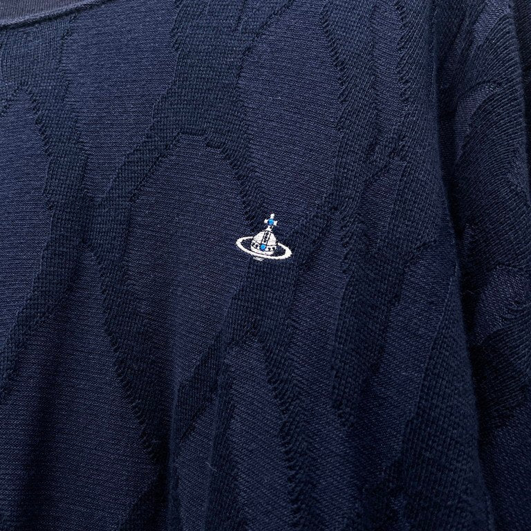 Vivienne Westwood MAN 21SS 総柄コットンジャカードリブTシャツ スウェットトップス カットソー Tee T-shirt オーブ 刺繍 スクイグル ヴィヴィアンウエストウッド マン メンズ