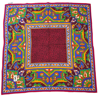 YVES SAINT LAURENT YVES SAINT LAURENT スカーフ ヒョウ柄