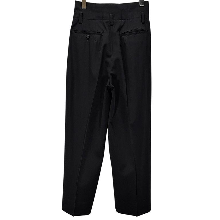 COMME des GARCONS 88AW ウールギャバジンベロア切替ハイウエストパンツ スラックス Archive Red is Black レッドイズブラック エスニックレッド 80s 初期 ボトムス CdG コムデギャルソン レディース