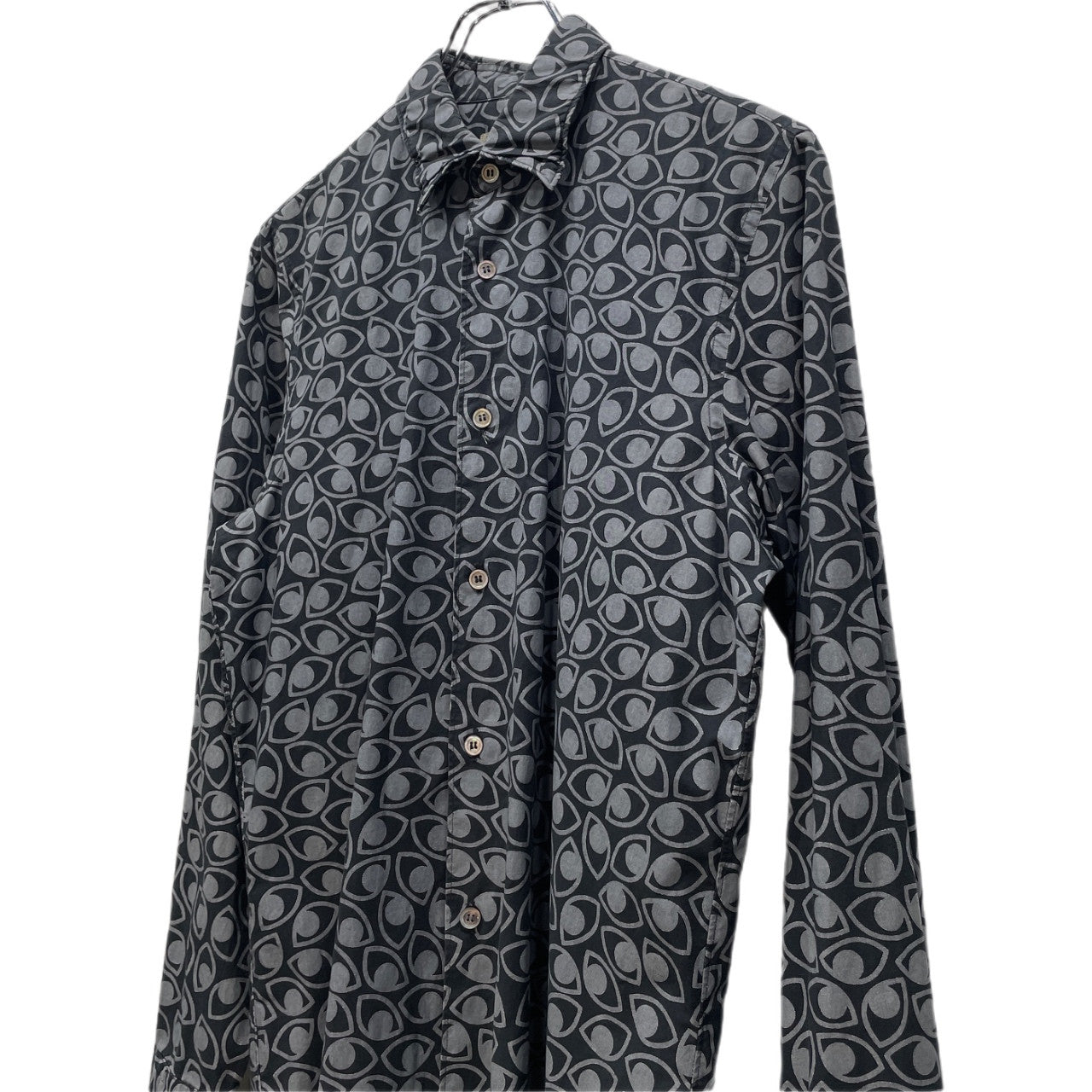 JAN COMME des GARCONS コットンブロードアイプリントレギュラーカラーシャツ ブラウス トップス Archive 目 総柄 ヤン コムデギャルソン メンズ レディース ユニセックス