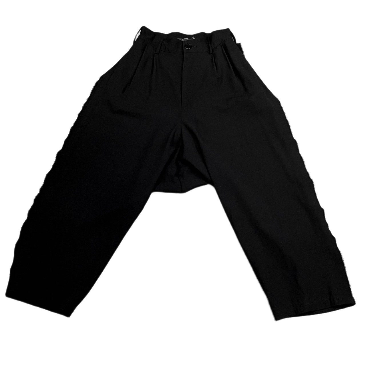 LIMI feu 16AW ウールギャバジンサイドカットオフサルエルパンツ ボトムス 裁ち切り Yohji Yamamoto Femme リミフゥ ヨウジヤマモト レディース