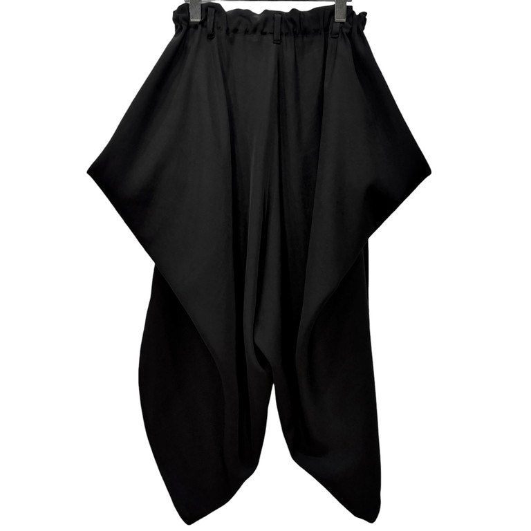 LIMI feu 25AW DOUBLE SATIN PANTS WITH D-RINGS ポリエステルダブルサテンボンテージパンツ サイドベルト ボトムス 定価70,400円 LL-P21-910 Yohji Yamamoto Femme ヨウジヤマモトファム リミフゥ レディース