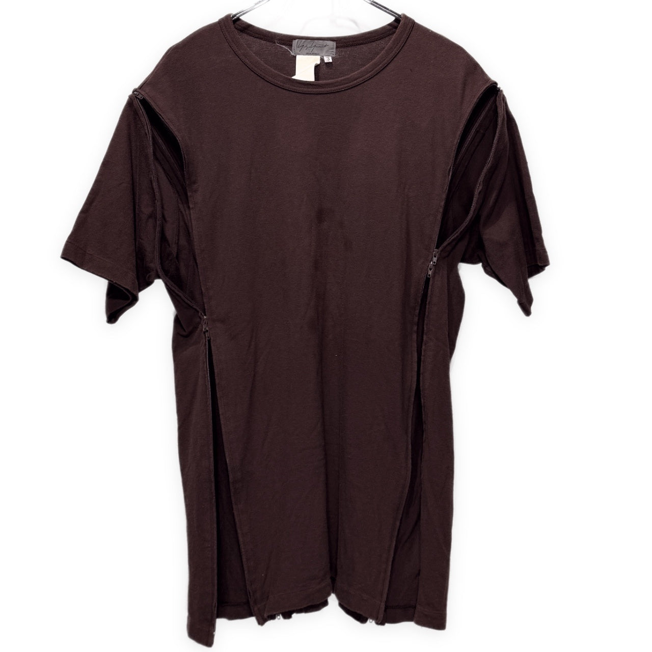 Yohji Yamamoto Pour Homme ジップデザインクルーネックTシャツ カットソー Tee T-shirt トップス Archive 半袖 ヨウジヤマモトプールオム メンズ