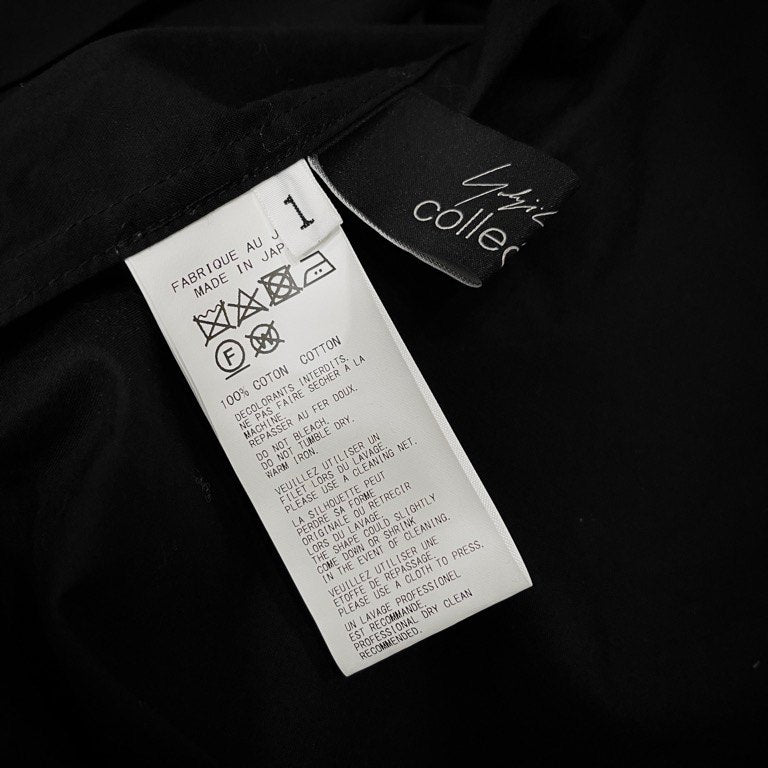 Yohji Yamamoto collections 22AW LAWN LONG DRESS SHIRT コットンローンフロントレイヤードロングシャツ ブラウス トップス Femme ヨウジヤマモトファム レディース