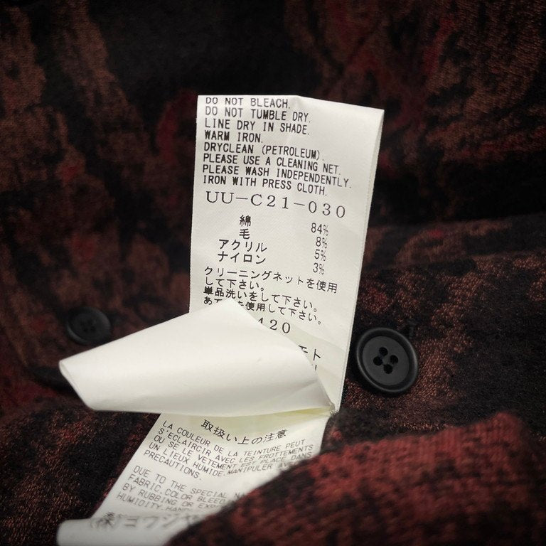 S'YTE Yohji Yamamoto 23AW PAISLEY PATTERN JACQUARD OPEN COLLAR COAT ペイズリージャカードオープンカラーロングコート 開襟 ジャケット ブルゾン アウター 総柄 サイト ヨウジヤマモト メンズ レディース ユニセックス