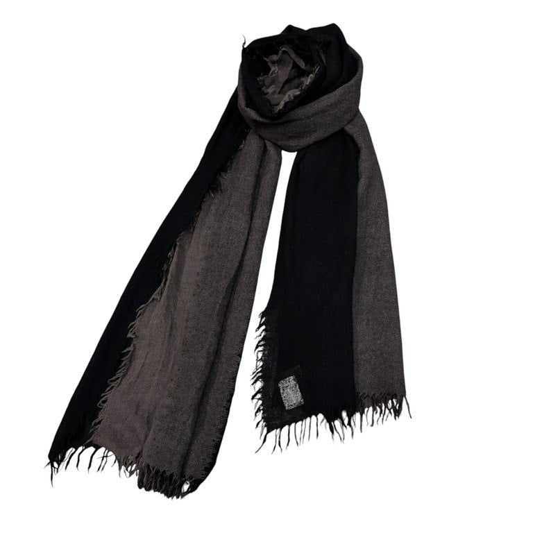 Yohji Yamamto Pour Homme 17AW ウールガーゼニードルパンチトライカラー大判マフラー ストール スカーフ 小物 ヨウジヤマモトプールオム メンズ レディース ユニセックス