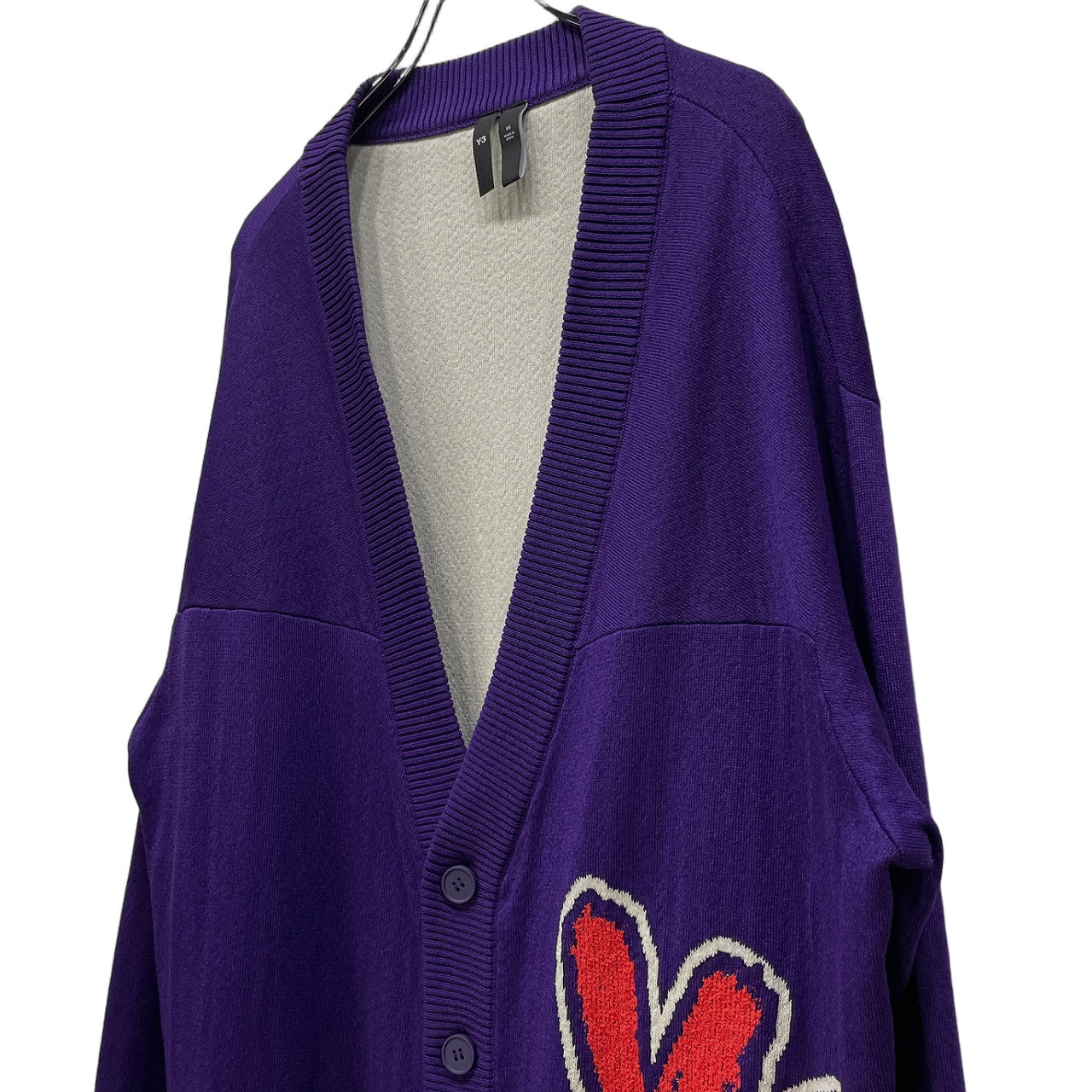 Y-3 LOGO KNIT CARDIGAN ロゴジャカードオーバーサイズニットカーディガン トップス Yohji Yamamoto adidas ワイスリー ヨウジヤマモト アディダス メンズ レディース ユニセックス