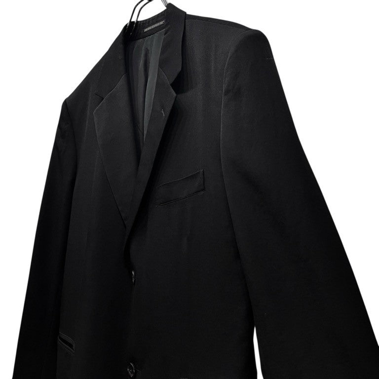Yohji Yamamoto COSTUME D'HOMME 21AW ウールギャバジン袖裏地ストライプ2Bテーラードジャケット ブレザー ブルゾン コート アウター Pour Homme ヨウジヤマモト コスチュームドオム メンズ