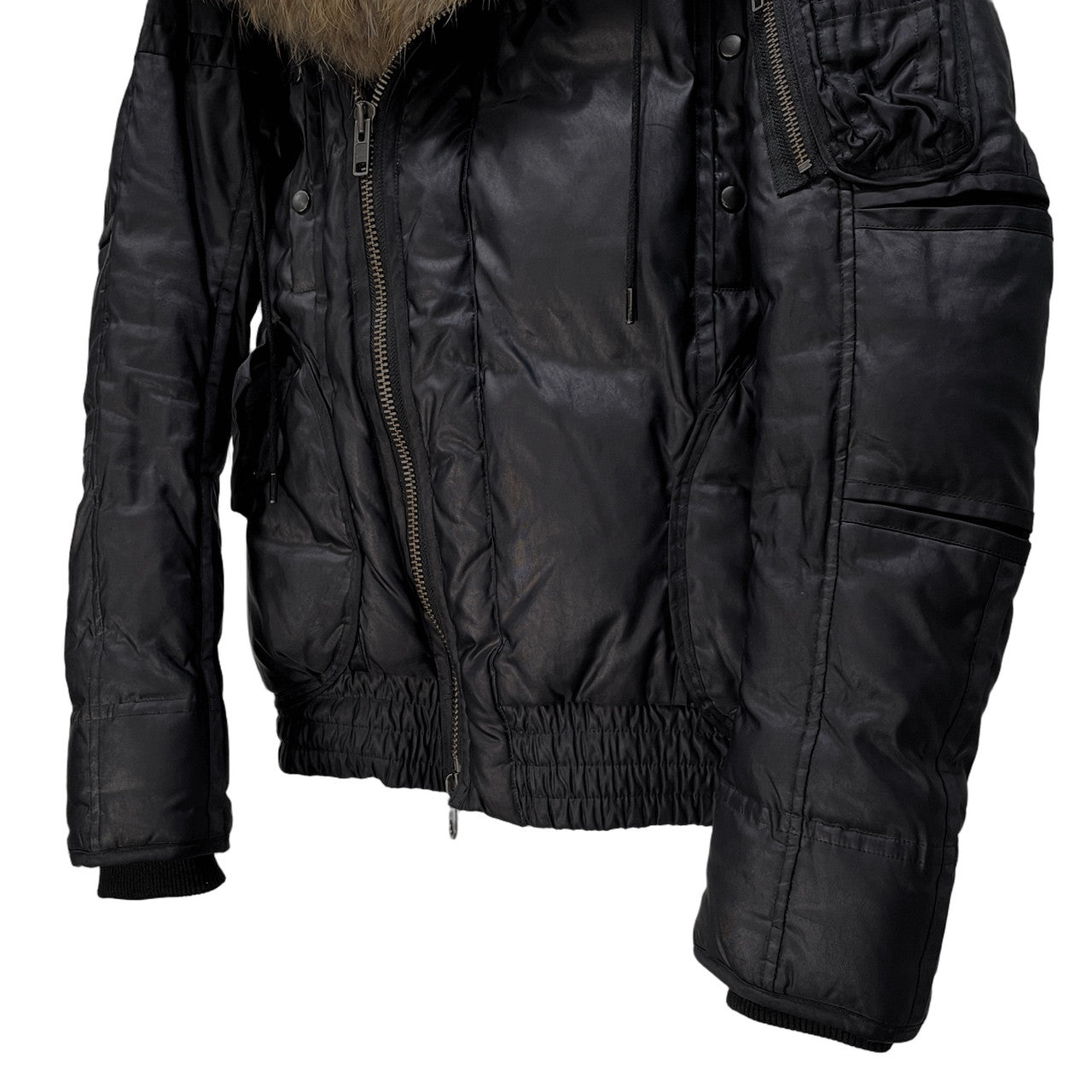 bajra ラビットファーライナーラクーンファーN-2Bダウンジャケット ブルゾン コート アウター ミリタリー バジュラ メンズ