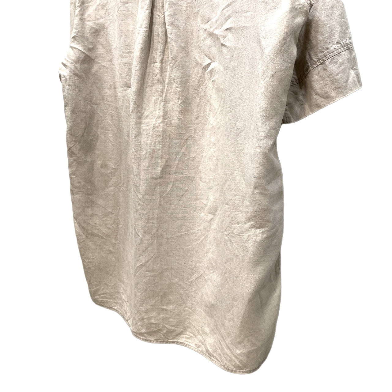 N/07 リネンポプリンノーカラープルオーバーシャツ チュニック ヘンリーネック トップス エヌゼロナナ メンズ