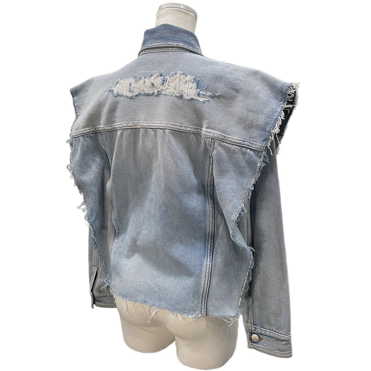 MM6 Maison Margiela 17SS 袖着脱カットオフデニムジャケット ベスト ノースリーブ アウター エムエムシックス メゾンマルジェラ レディース