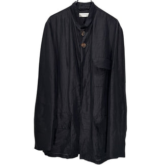 WALES BONNER 18SS リネンスタンドカラーロングサファリジャケット トップス オーバーサイズ ウェールズボナー SS18106-B