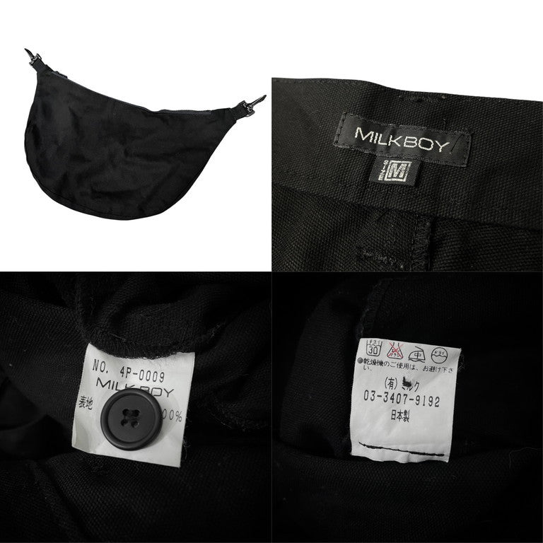 MILK BOY コットンキャンバスバムフラップボンテージパンツ Archive 90s ダック ベルト ミルクボーイ メンズ レディース ユニセックス