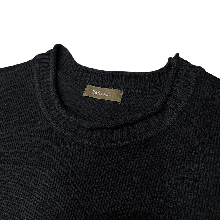 Y's for men クルーネックポケットデザインコットンニットセーター トップス Archive 90s Yohji Yamamoto Pour Homme ヨウジヤマモトプールオム ワイズフォーメン メンズ