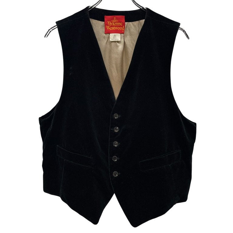 Vivienne Westwood ベロア5Bシンチバックベスト ジレ Archive 90s ヴィヴィアンウエストウッド
