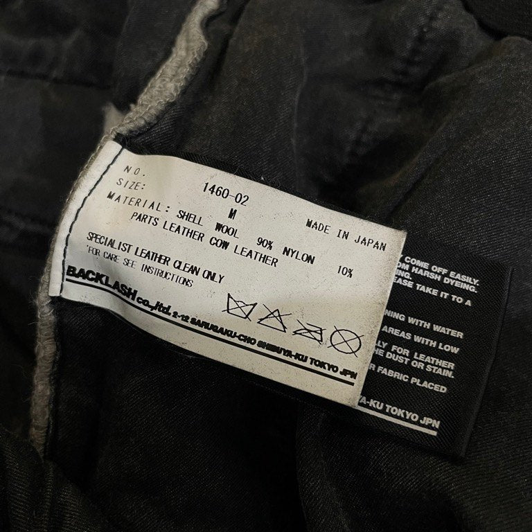 ISAMU KATAYAMA BACKLASH 圧縮ウールジャージーウエストレザーテーパードパンツ ボトムス 定価38,800円 イサムカタヤマ バックラッシュ メンズ