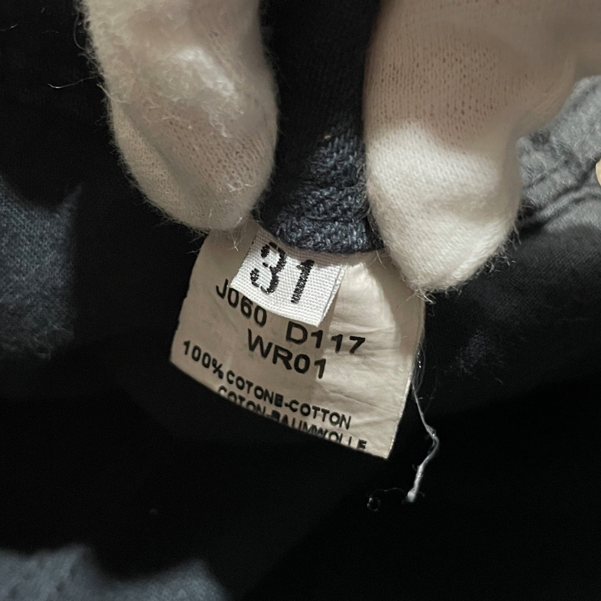 RAF by RAF SIMONS ネイビーデニム5ポケットテーパードパンツ ジーンズ ボトムス ラフシモンズ メンズ