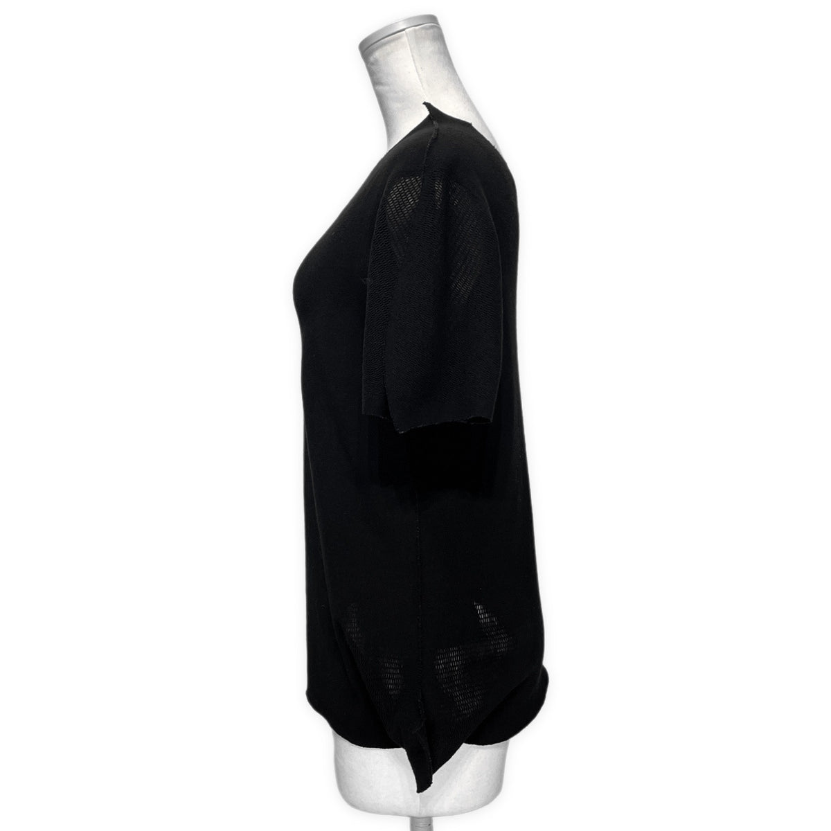 ISSEY MIYAKE FETE 立体デザイン透かし編みサマーニットトップス カットソー Tシャツ 半袖 レディース イッセイミヤケ