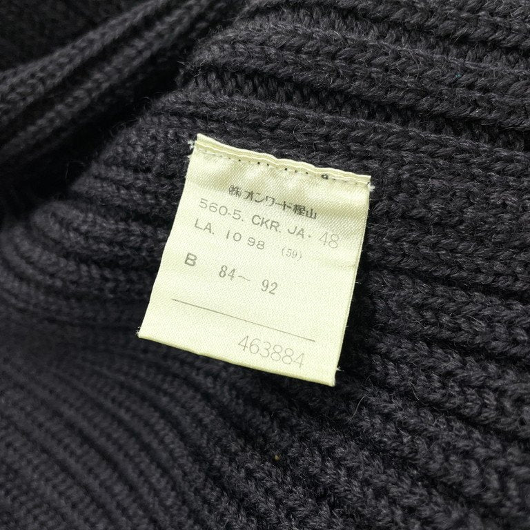 Jean Paul GAULTIER CLASSIQUE 96AW ウールリブ編みノーカラージップアップニットカーディガン Archive 90s JPG トップス ジャンポールゴルチエ ゴルチェ メンズ