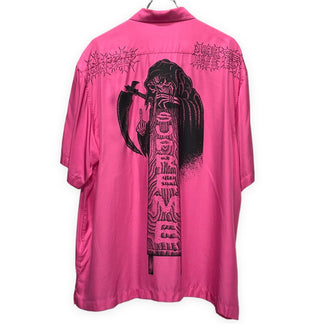 Y's × Supreme 25AW Silk Zip Up S/S Shirt シルクレーヨンスカルプリントジップアップシャツ 半袖 ブラウス トップス Yohji Yamamoto ヨウジヤマモト ワイズ シュプリーム メンズ