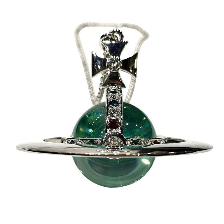 Vivienne Westwood GIANT 3D ORB PENDANT MINT GREEN Worlds End Limited ジャイアントオーブペンダント ネックレス ワールズエンド限定 ミントグリーン シルバー 定価82,500円 ヴィヴィアンウエストウッド メンズ レディース