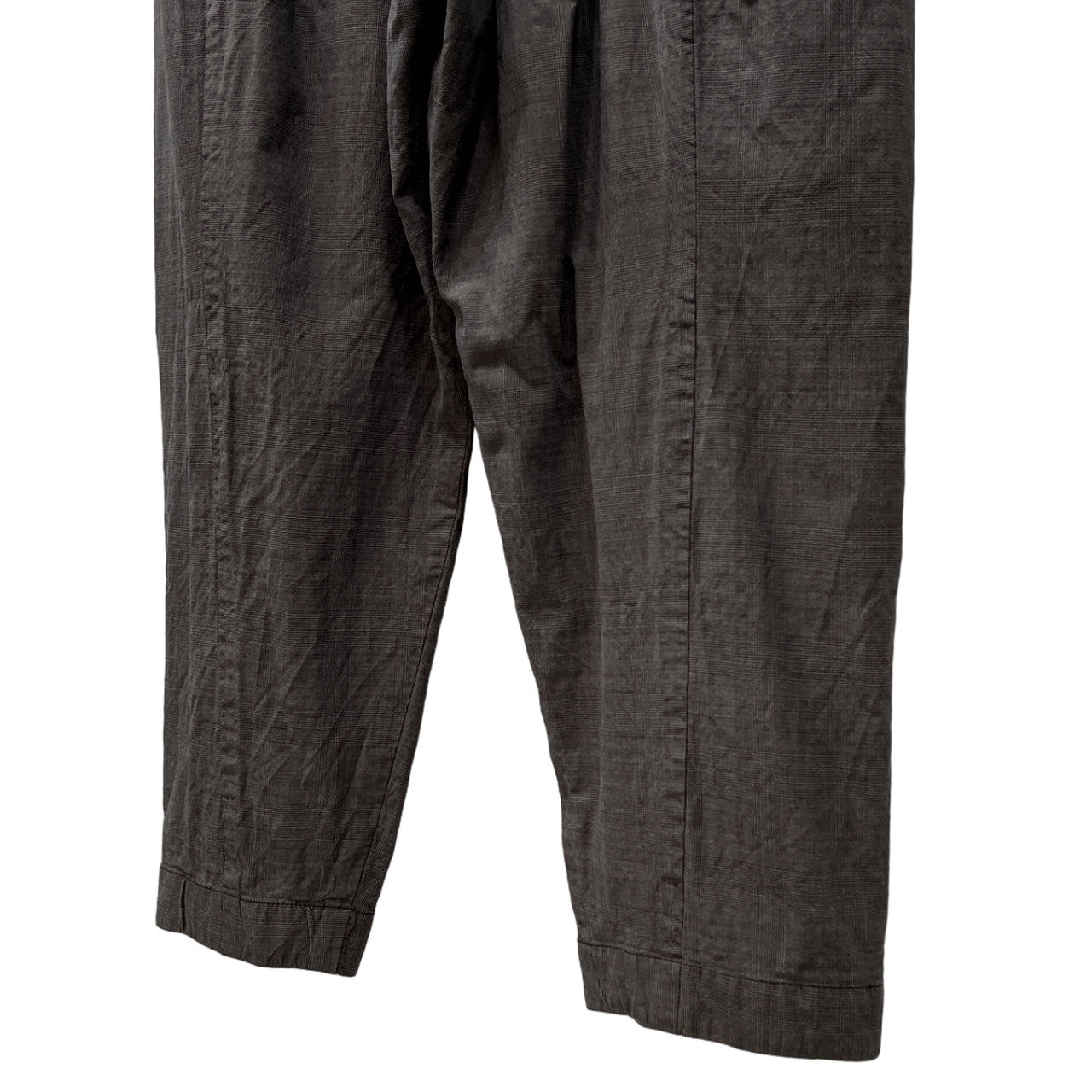 DEVOA Olmetex Technical Fabrics ウールシルクチェッククロップドワイドイージーパンツ ボトムス デボア デヴォア メンズ