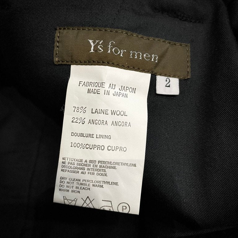 Y's for men ウールアンゴラジップポケットドローストリングイージーパンツ ウエストゴム Archive Yohji Yamamoto Pour Homme