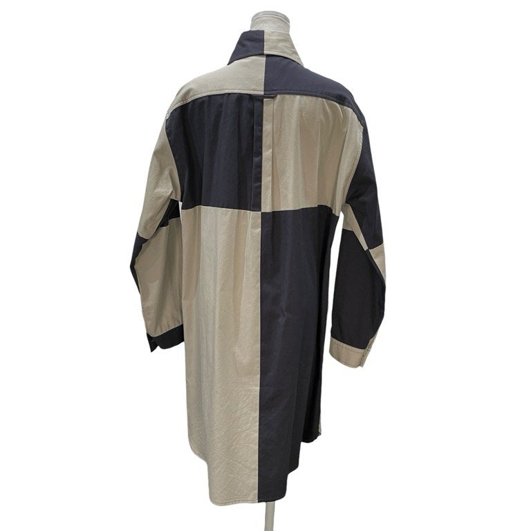 Vivienne Westwood RED LABEL 21SS ライトキャンバスオーブプリントパネル切り替えステンカラーロングコート ジャケット ブルゾン アウター シャツ トップス ヴィヴィアンウエストウッド レッドレーベル レディース